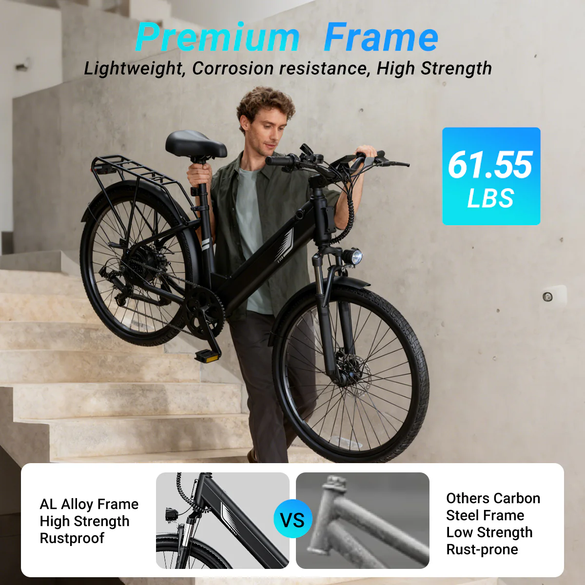DYU C7 Lite 26 Inch Electric Bike for Adults - Image 5